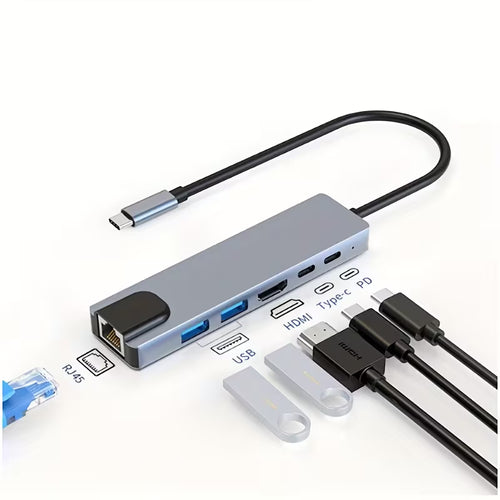 Hub Adaptador Multipuerto 6 en 1 USB-C