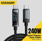 Cable USB-C Essager 240W con Pantalla Digital (2M)