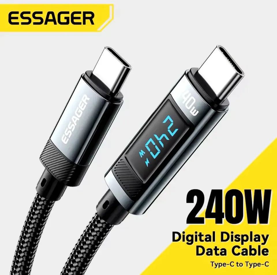 Cable USB-C Essager 240W con Pantalla Digital (2M)