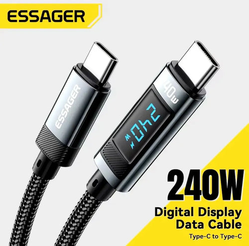 Cable USB-C Essager 240W con Pantalla Digital (2M)